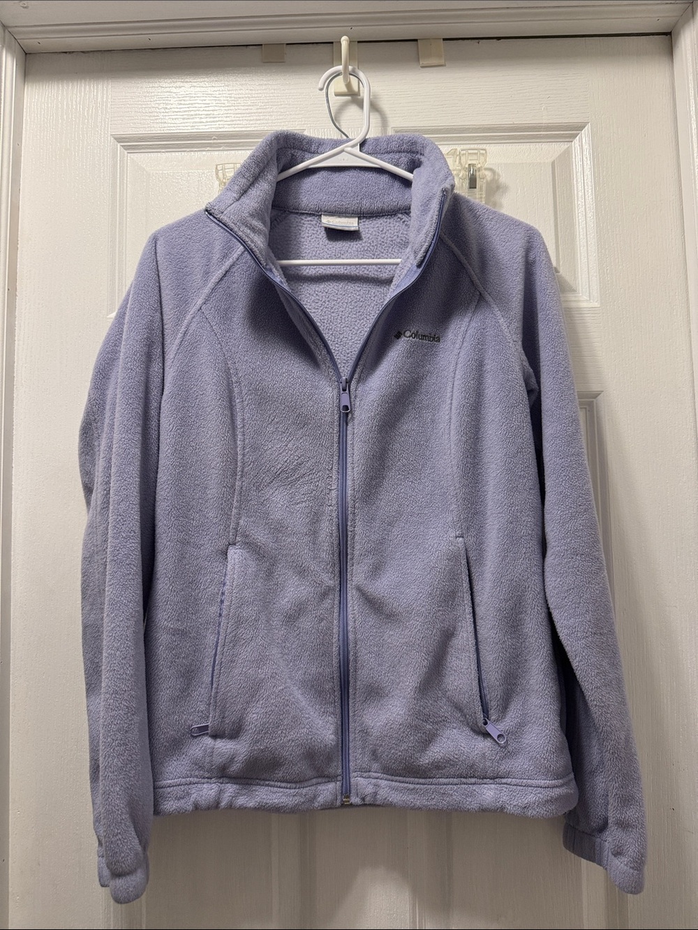 Columbia Light Lavender Full-Zip Teddy Fleece Jacket